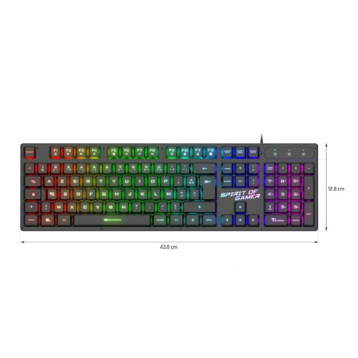 Tangentbord Spirit of Gamer PRO-K1 Qwerty Spanska Svart - 3
