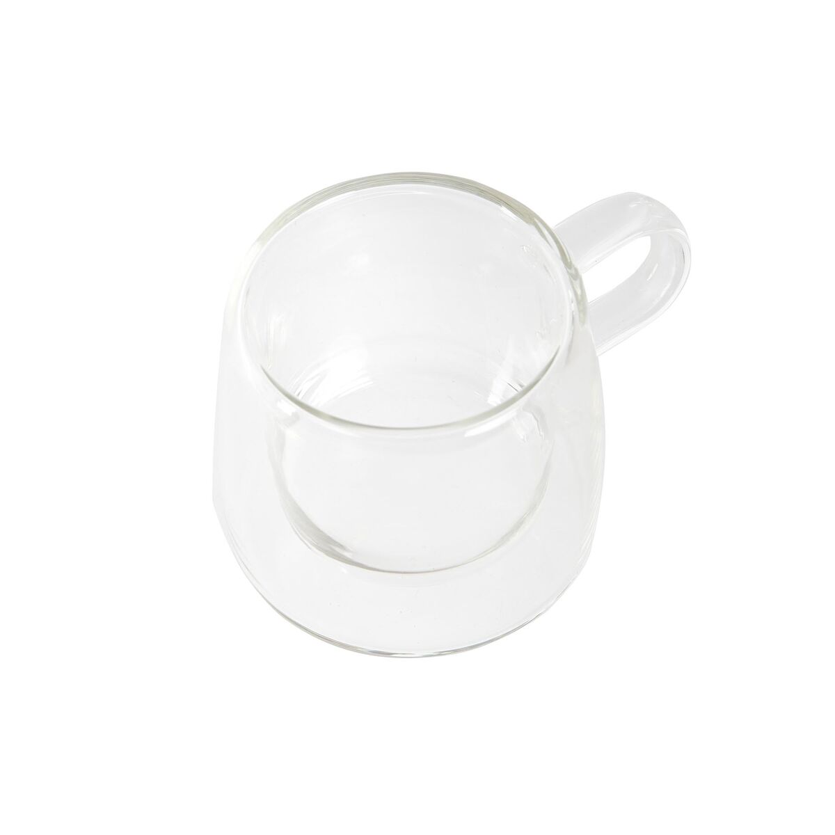 Set med kaffekoppar DKD Home Decor Glas Transparent Borosilikatglas (80 ml) - 2