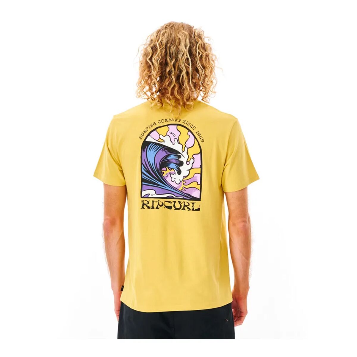 T-shirt med kortärm Herr Rip Curl Gul Män - 3