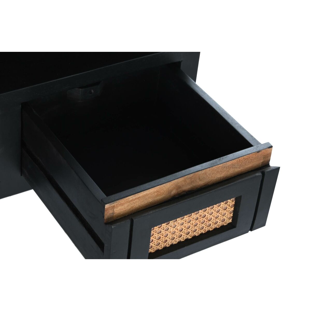 TV-möbler DKD Home Decor Svart Rattan Mangoträ (145,5 x 40,5 x 60 cm) - 5