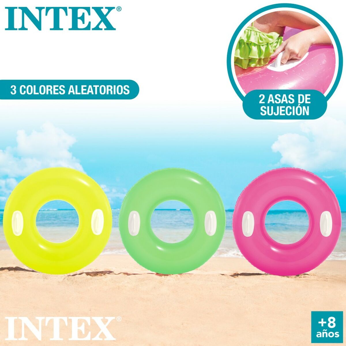 Badring Donut Intex 76 x 15 x 76 cm (24 antal) - 2