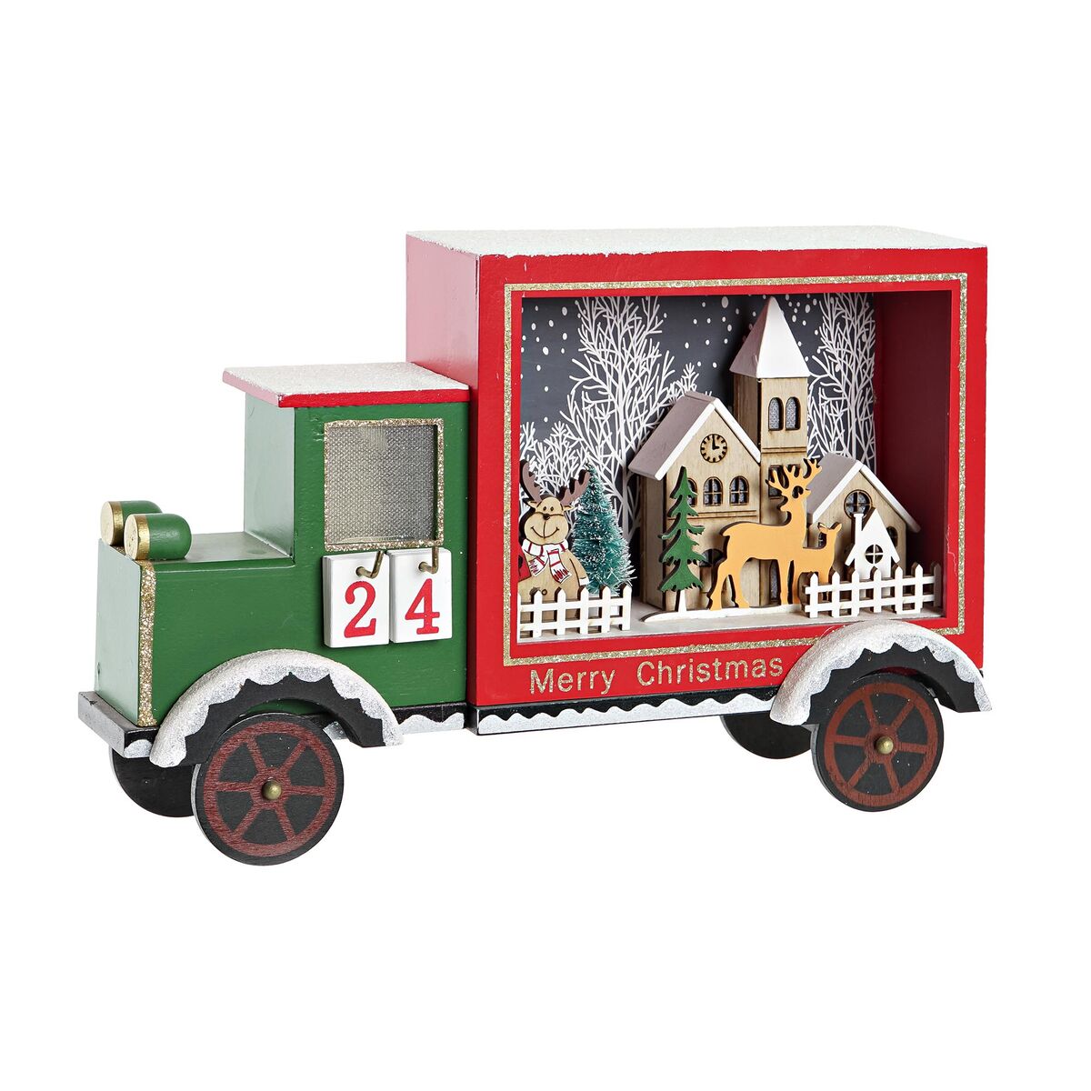 Adventskalender DKD Home Decor Lastbil LED Ljus