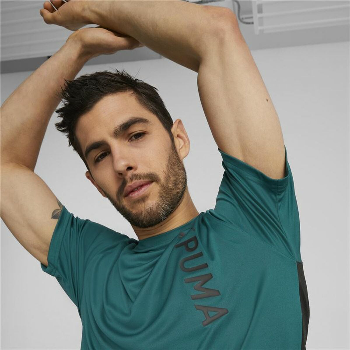 T-shirt med kortärm Herr Puma Mörkgrön Män - 3