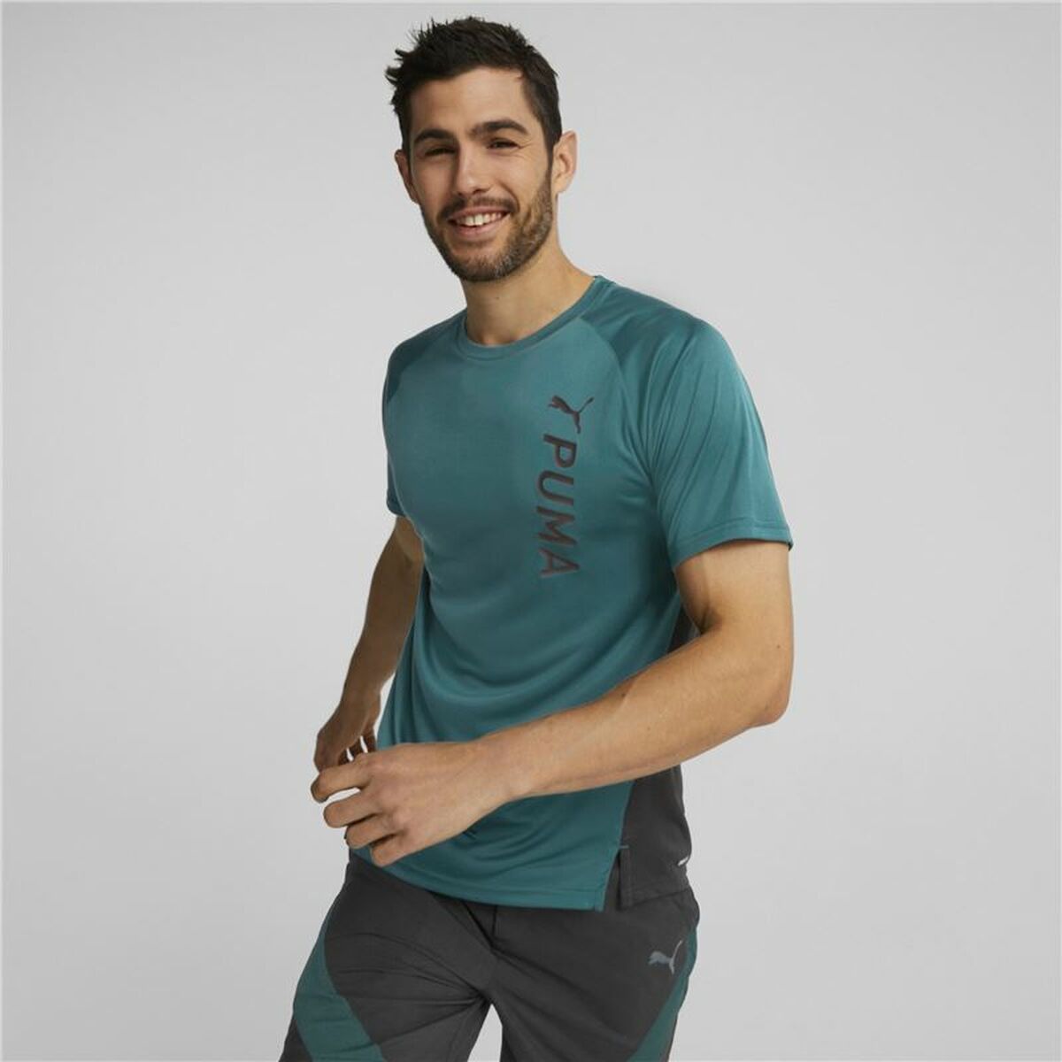T-shirt med kortärm Herr Puma Mörkgrön Män - 6
