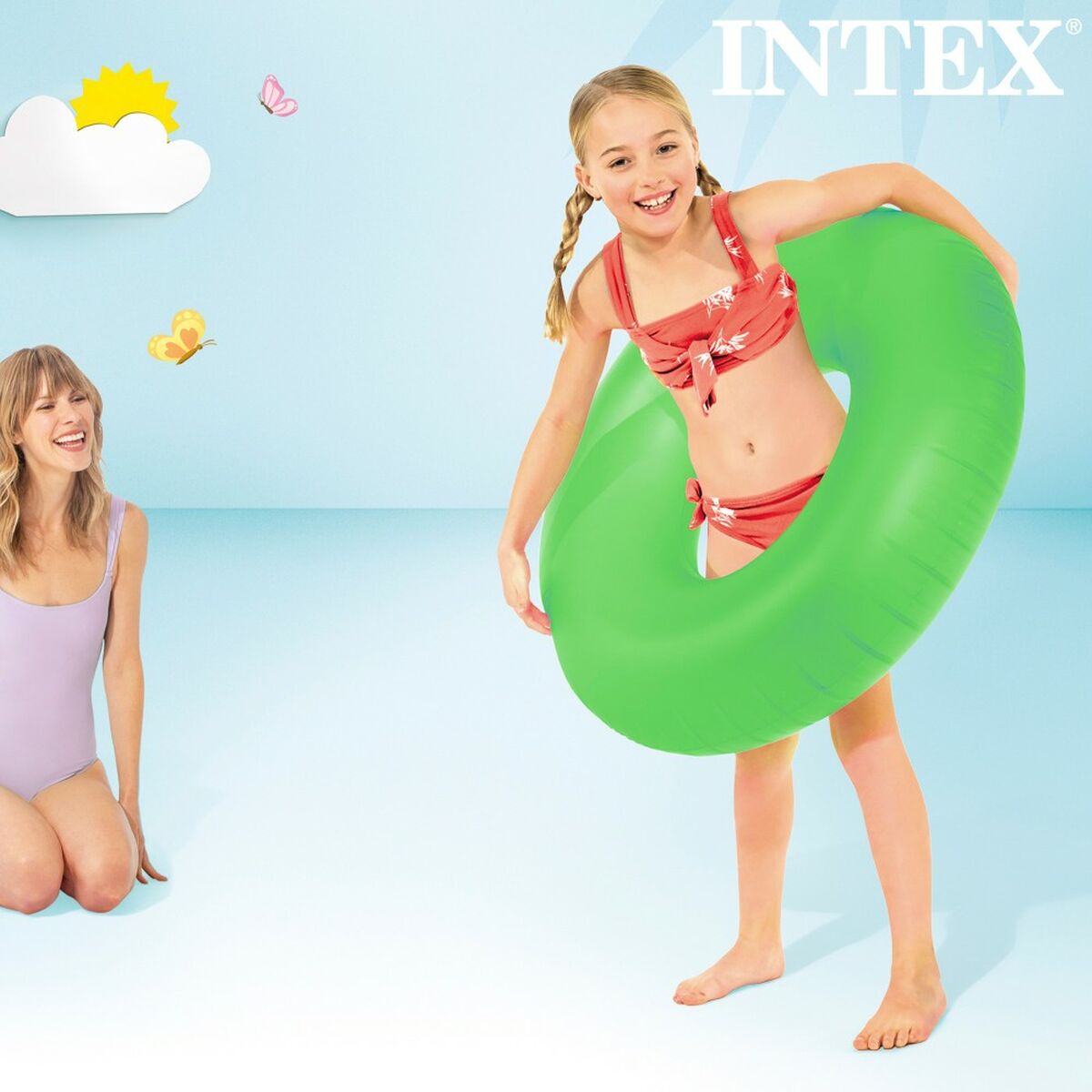 Badring Donut Intex Neon 91 x 91 cm (24 antal) - 10
