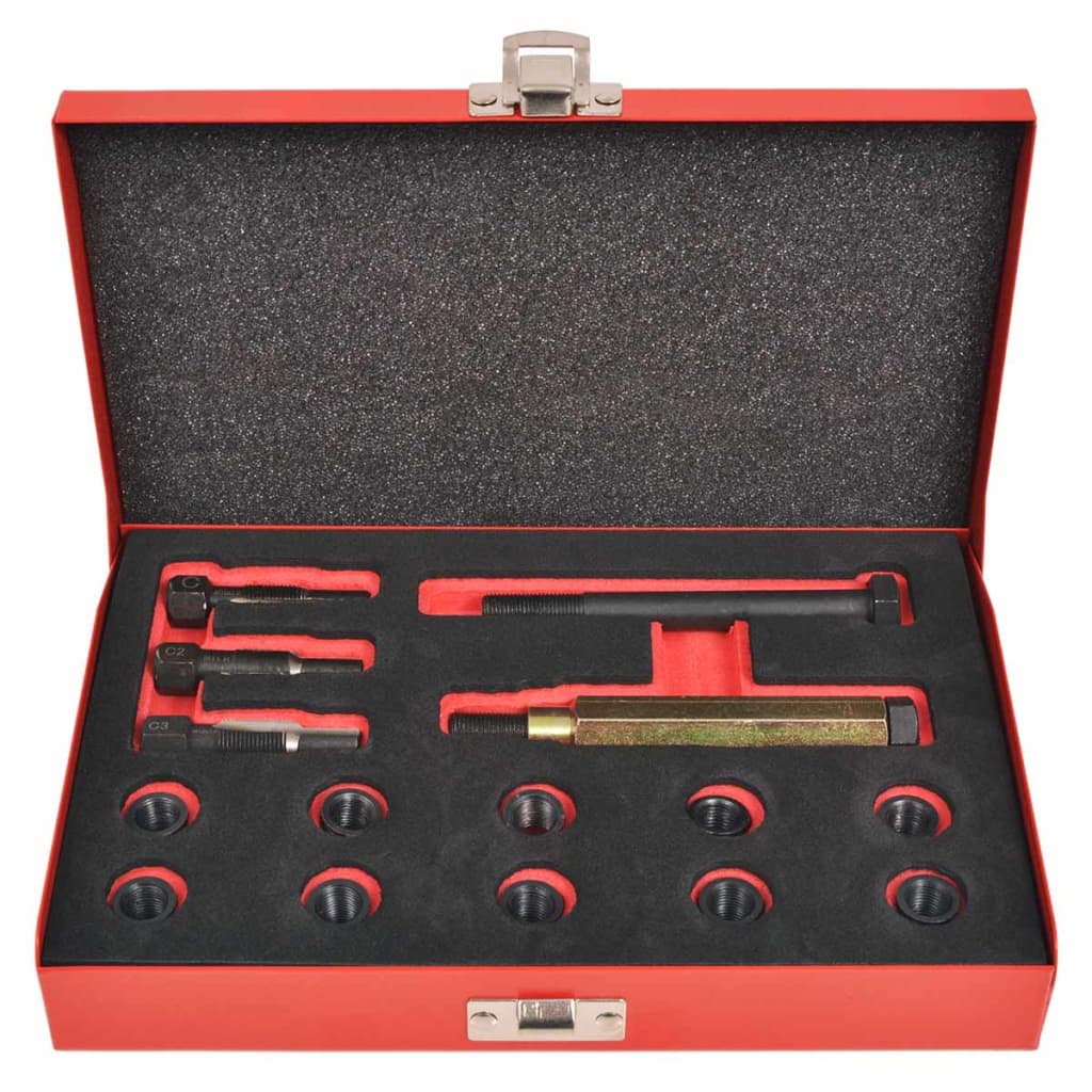 vidaXL Reparationssats för glödstift 15 delar M10 x 1,0 mm - 2