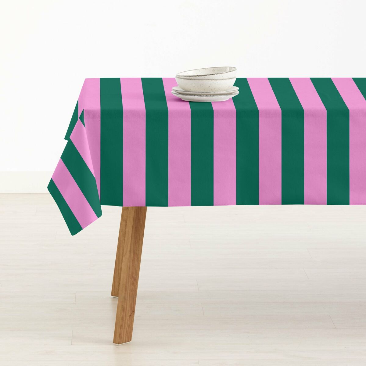 Bordsduk Belum 0120-410 Multicolour Rosa 300 x 155 cm Ränder