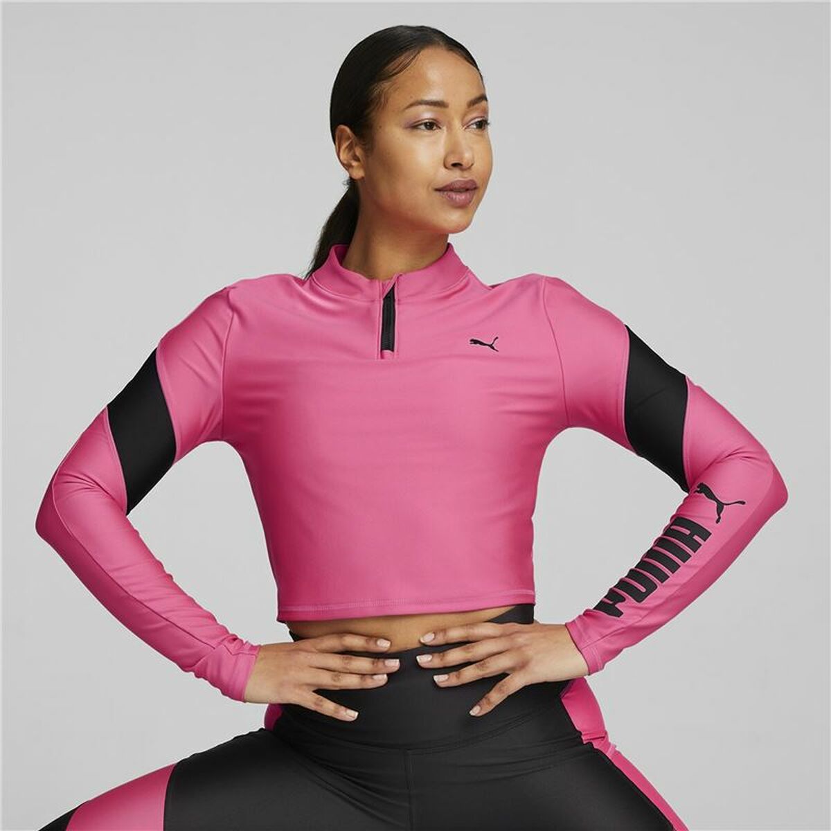 T-shirt med lång ärm Dam Puma Fuchsia - 3