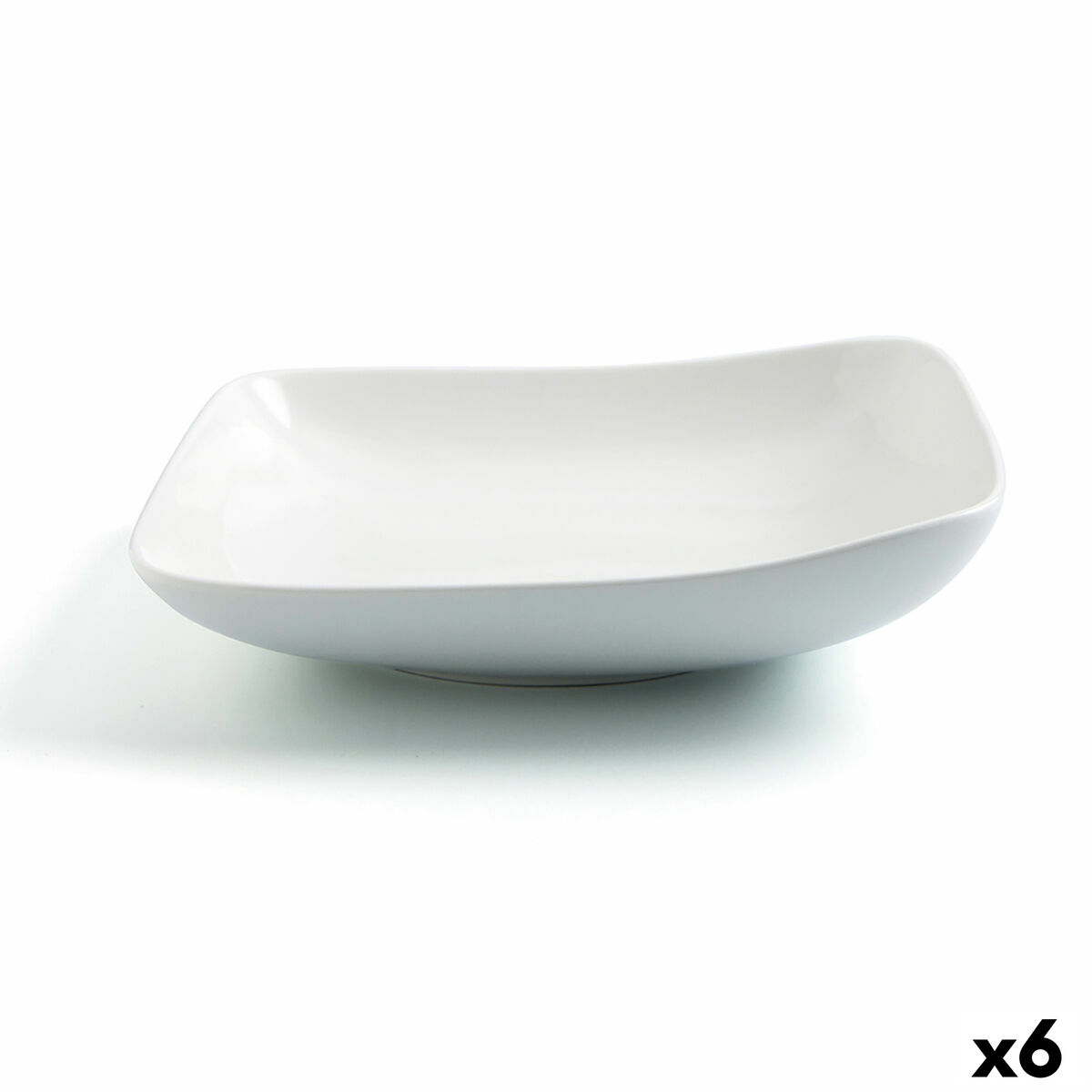 Djup tallrik Ariane Vital Fyrkantig Keramik Vit (Ø 21 cm) (6 antal) - 5