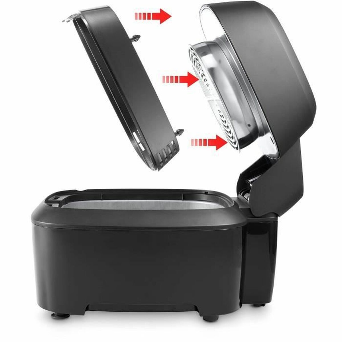 Luftfritös DeLonghi Svart 1400 W 1,25 kg - 5