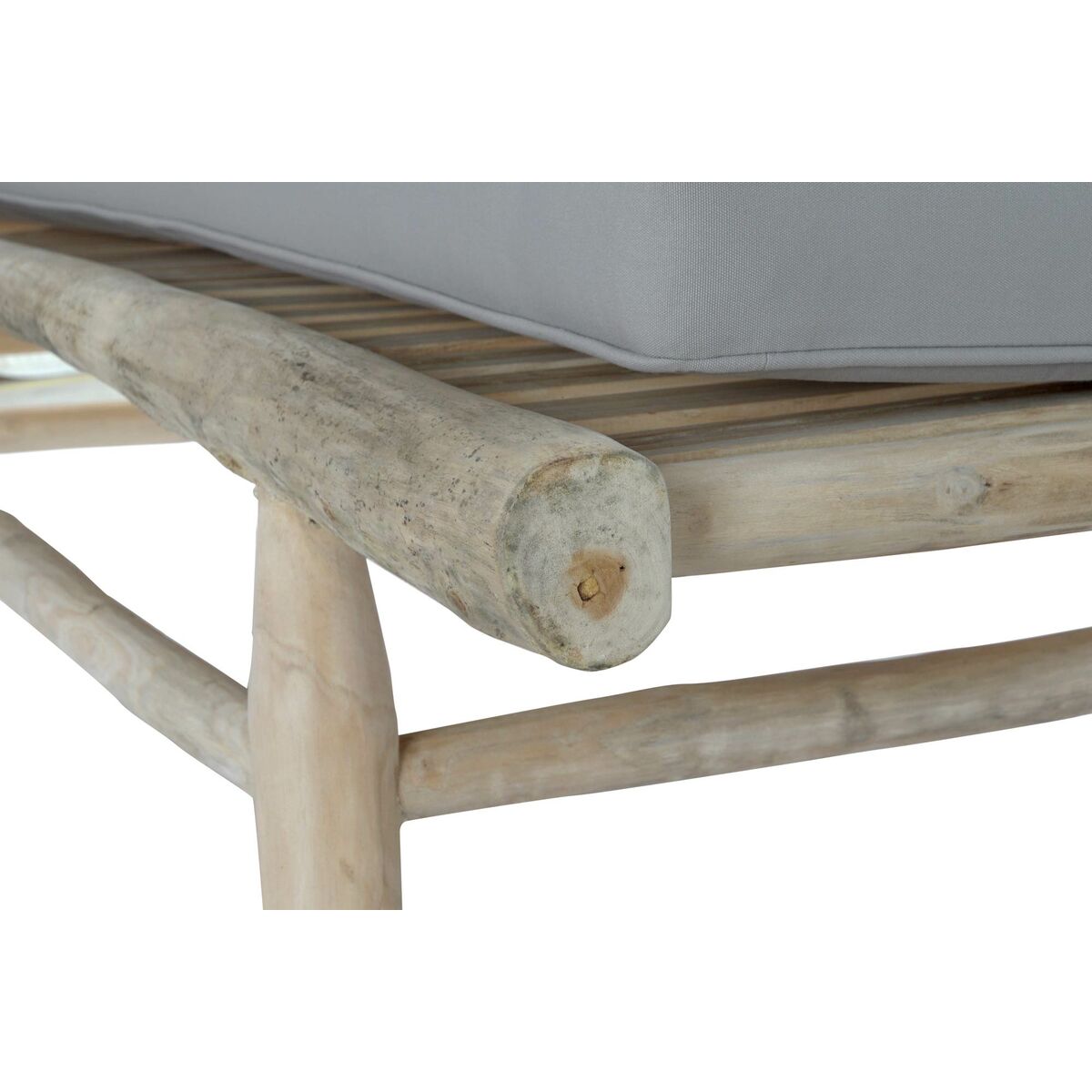 Edények DKD Home Decor Naturell Teak Polyester Ljusgrå (209 x 86 x 35 cm) - 2