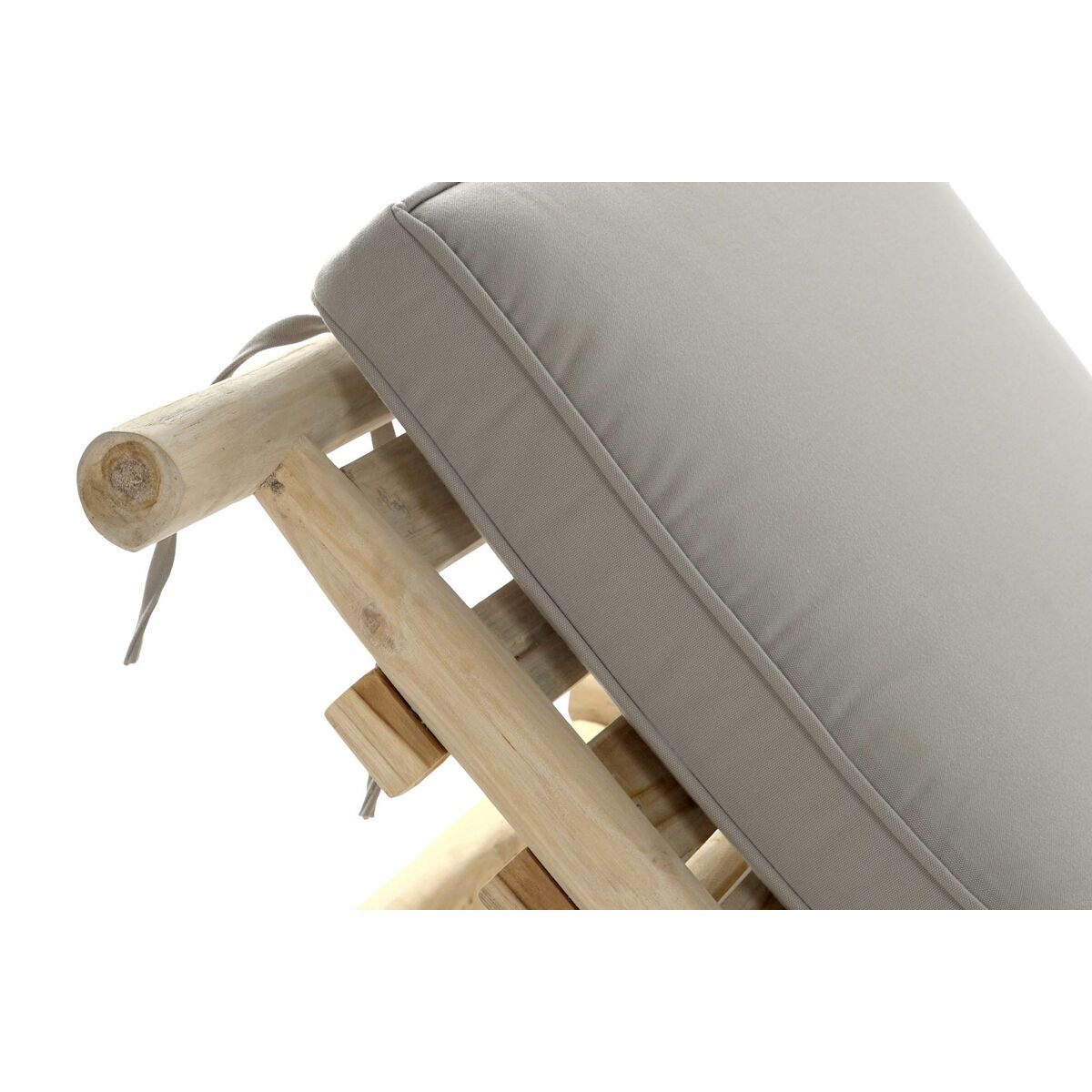 Edények DKD Home Decor Naturell Teak Polyester Ljusgrå (209 x 86 x 35 cm) - 3