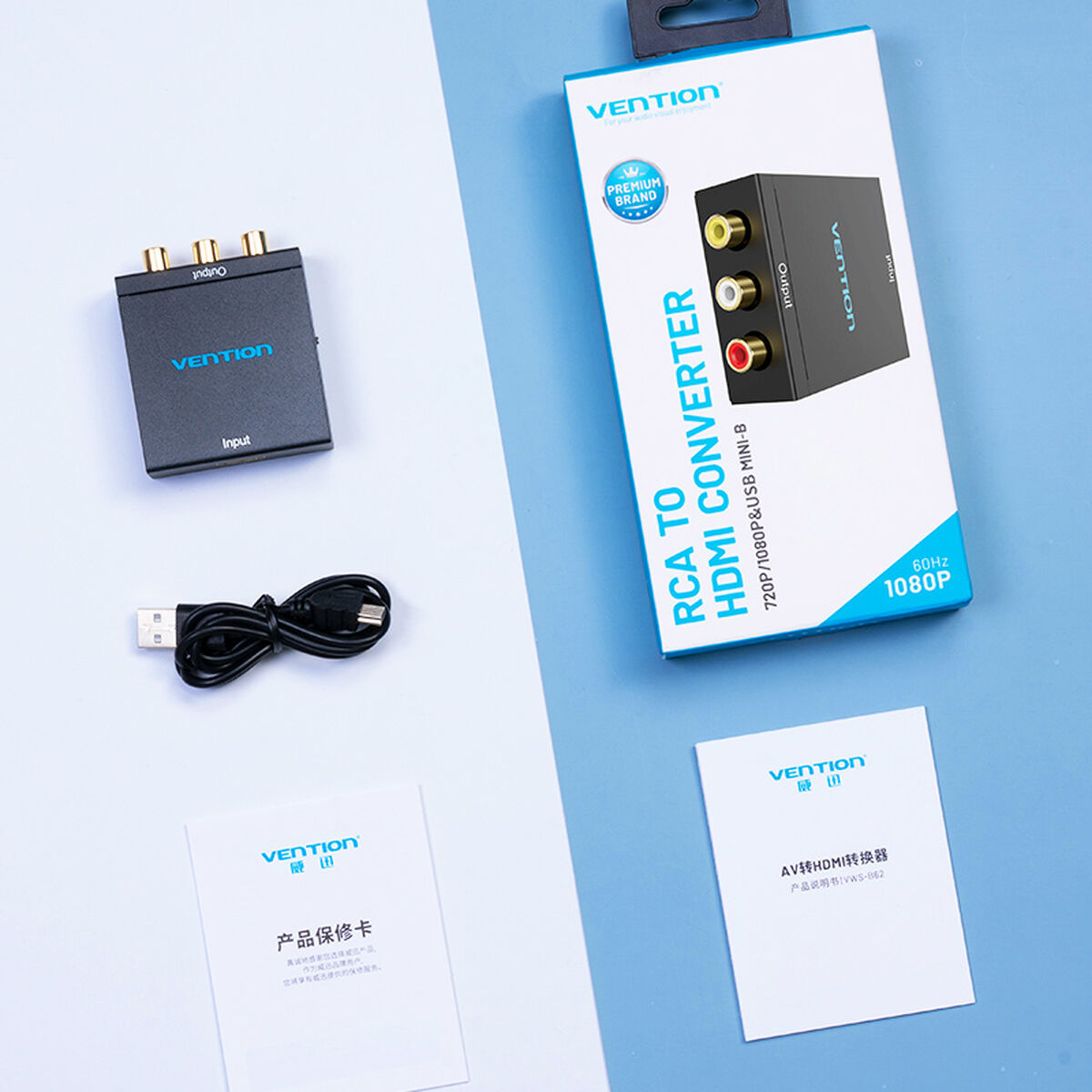 RCA till HDMI Adapter Vention AEEB0 Svart