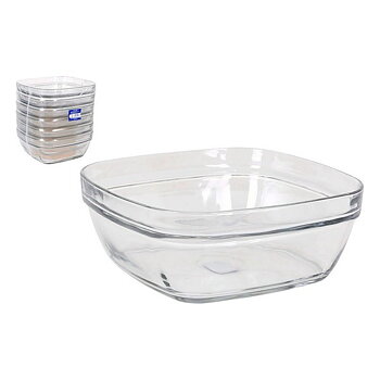Salladsskål Duralex Lys Fyrkantig Stapelbara (20 x 20 x 8 cm) (2 L)