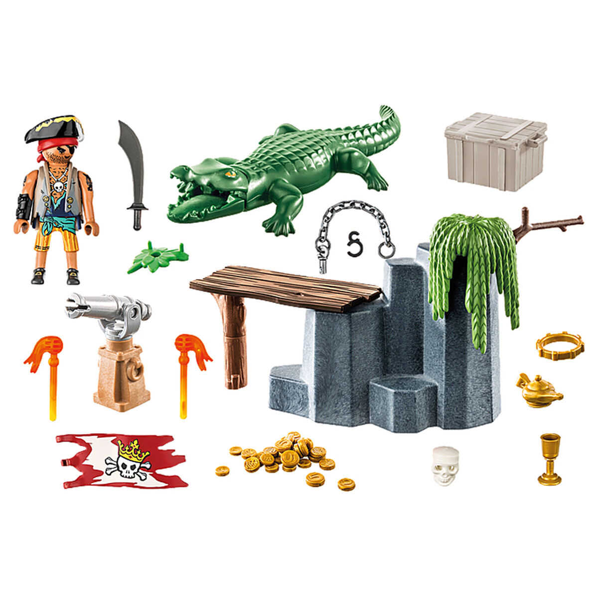 Playset Playmobil 71473 Krokodil Pirat 59 Delar - 2