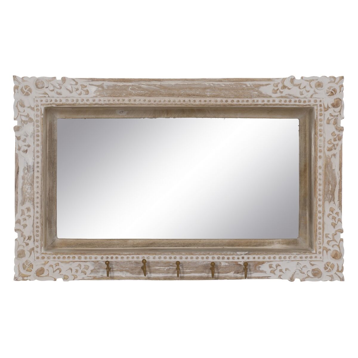 Väggspegel Vit Beige Vertikalt 61 x 10,79 x 38 cm - 2