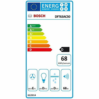 Konventionell fläkt BOSCH DFT63AC50 60 cm 360 m³/h 68 dB 146W Rostfritt stål