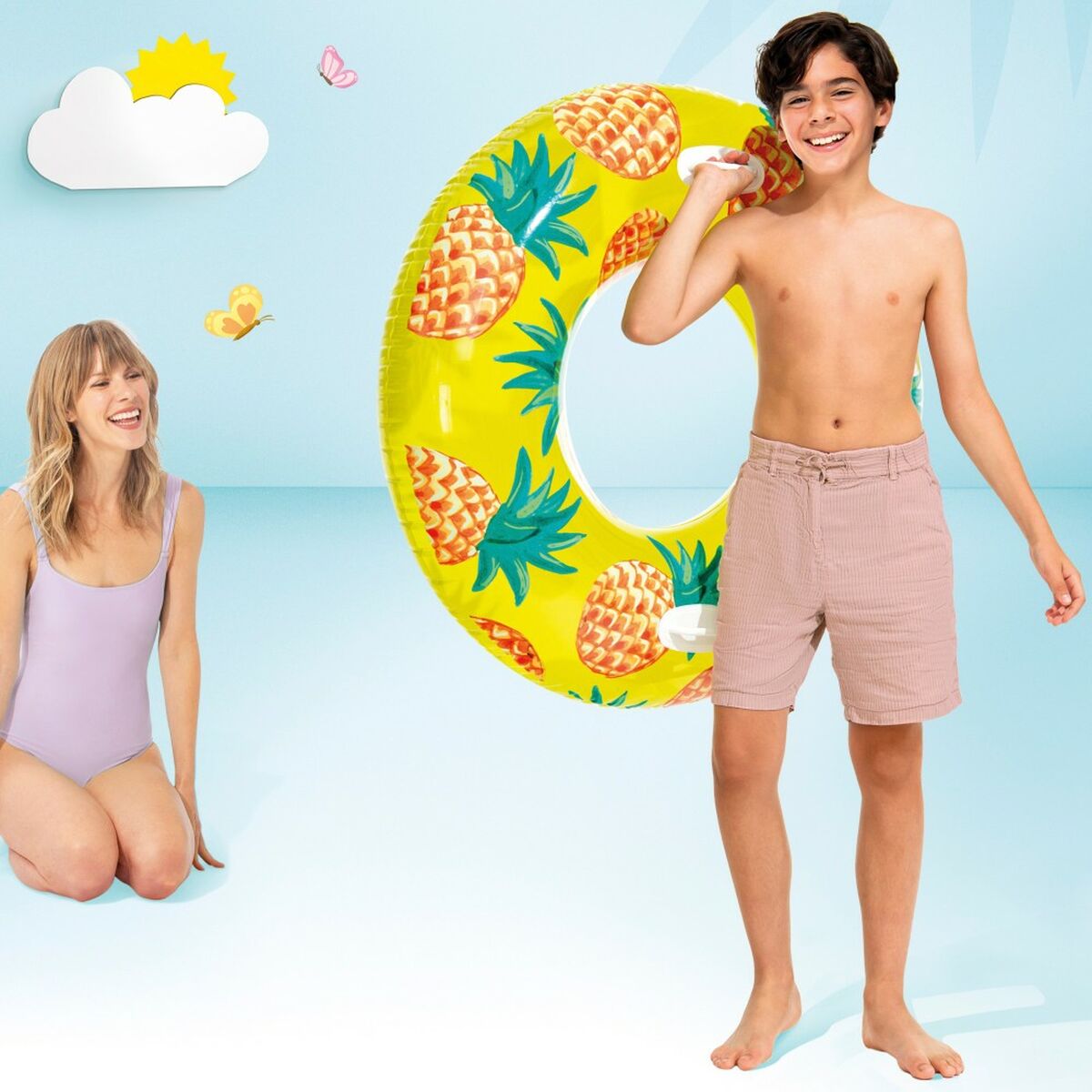 Badring Donut Intex Tropical Fruits Ø 107 cm (12 antal) - 5