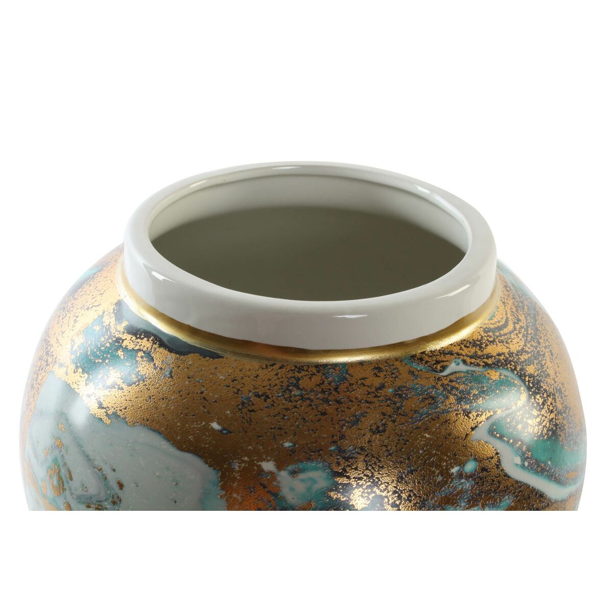 Vas DKD Home Decor Porslin Blå Modern (22 x 22 x 41 cm) - 4
