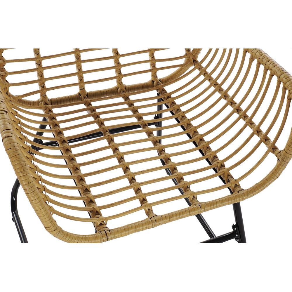 Trädgårdssoffa DKD Home Decor Brun Metall Polyester syntetisk rattan (124 x 74 x 84 cm) - 3