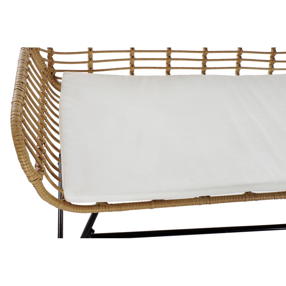 Trädgårdssoffa DKD Home Decor Brun Metall Polyester syntetisk rattan (124 x 74 x 84 cm) - 2