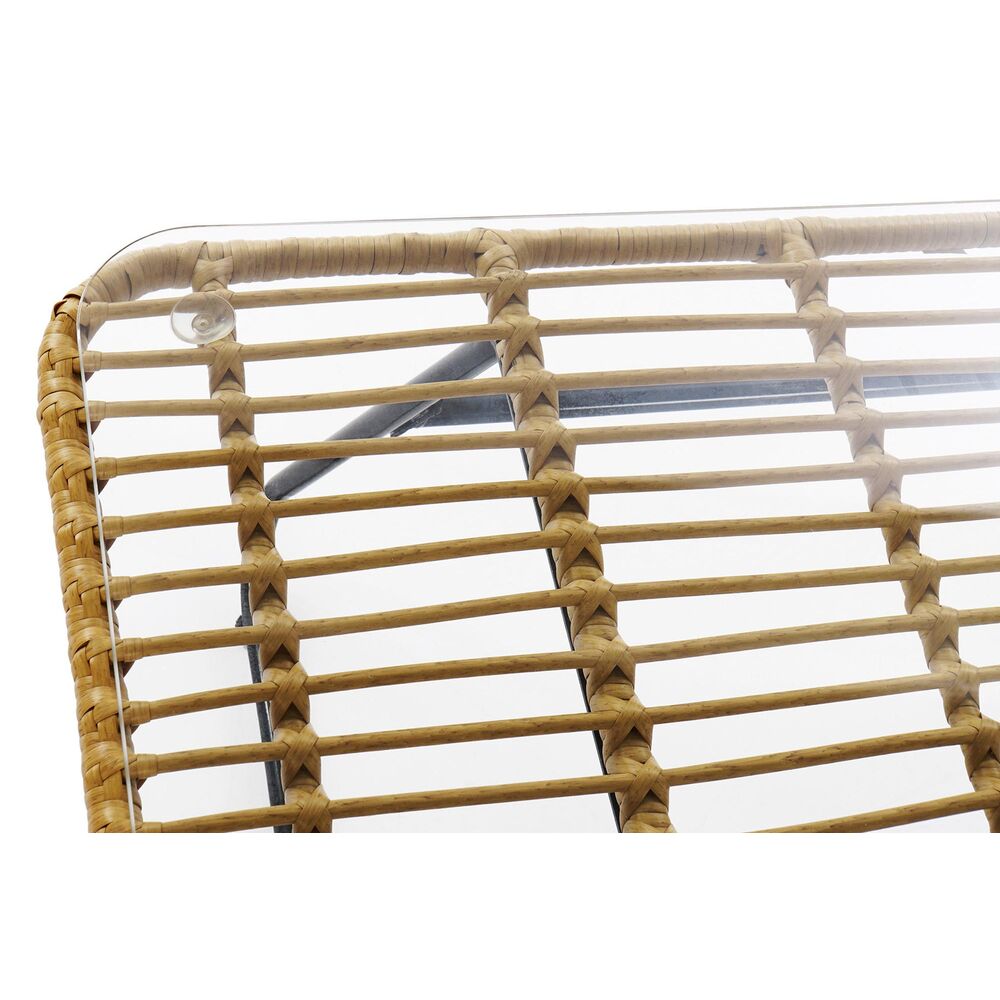 Trädgårdssoffa DKD Home Decor Brun Metall Polyester syntetisk rattan (124 x 74 x 84 cm) - 5