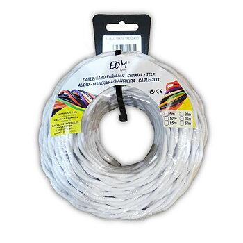 Parallel interfacekabel EDM 11988 11988 Vit 25 m