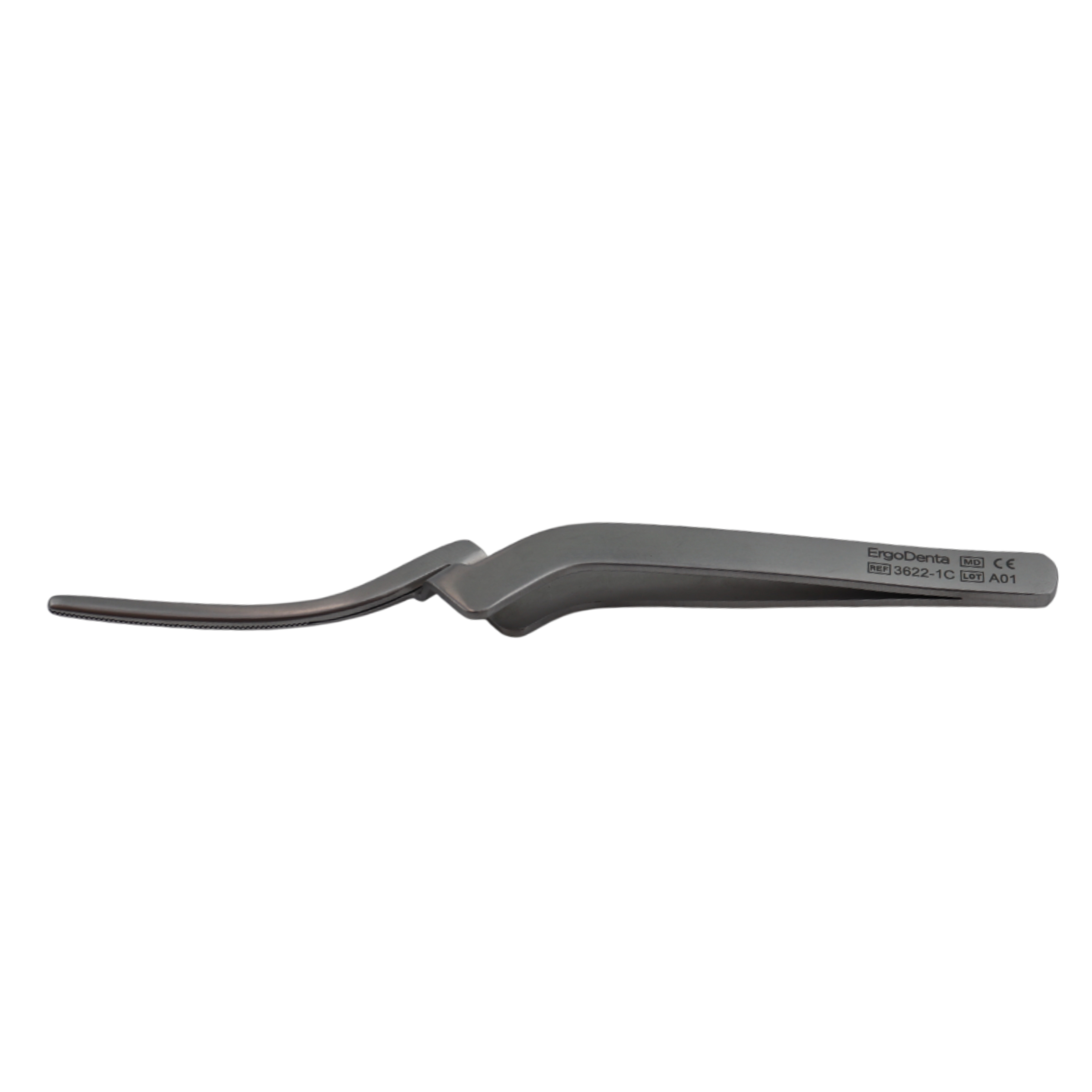 Miller Tweezer, Serrated, Curved, 16cm