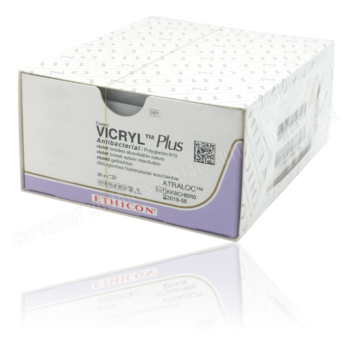 Vicryl plus suture 1, VCP371H, CTX 90 cm purple - Suture Online