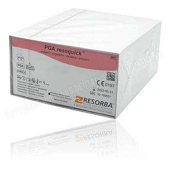 PGA Resoquick sutur 5-0, PRN31504, DSM-13 needle, 45 cm undyed