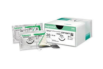 Supramid sutur 4-0 C0712132, 45CM DS16 needle DDP, black