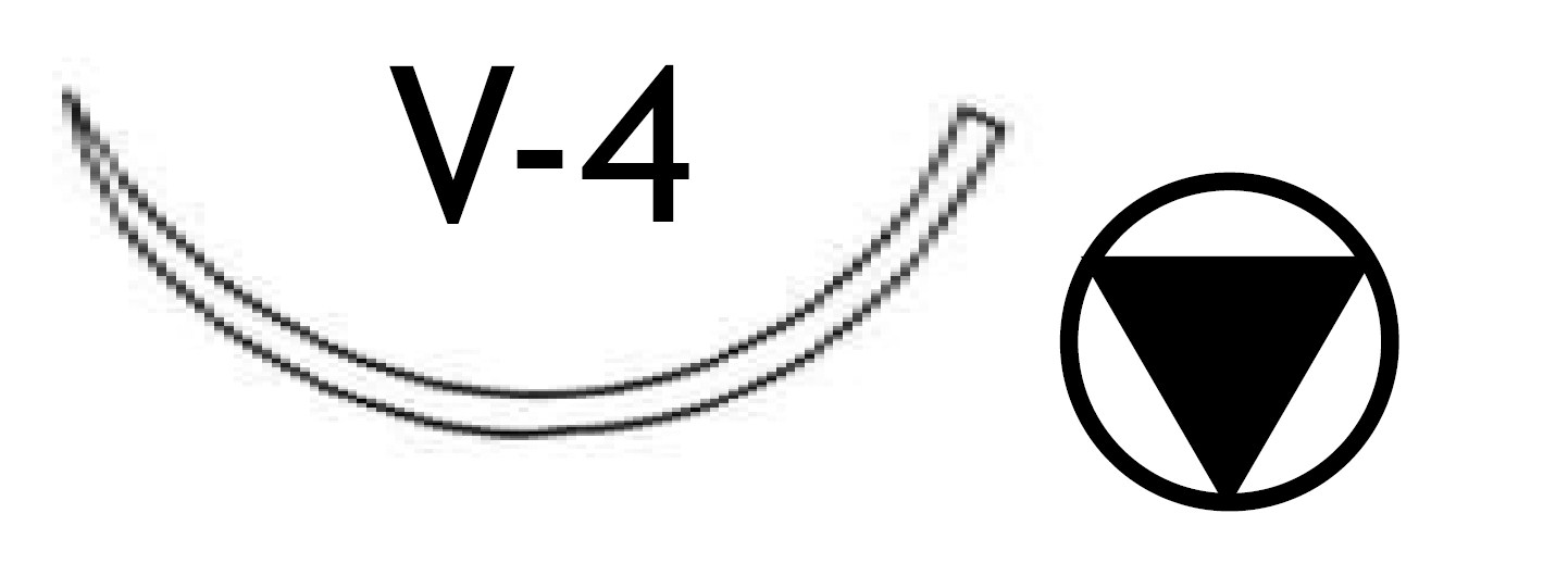 Silke sutur 3-0, FK9430, V-4 needle, 45 cm black 12-pack - 3