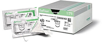 Dafilon suture 2-0, C0932558, 75 cm DS39 needle DDP, blue EXP 2026-10