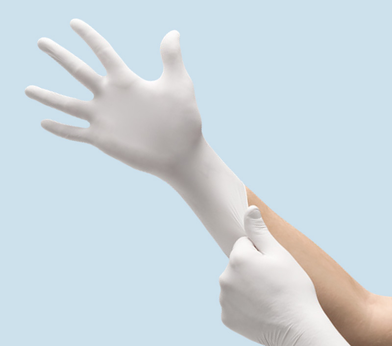 Examination glove nitrile S White 10  x 100 pcs - 3