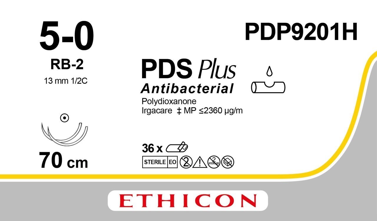 PDS Plus sutur 5-0, PDP9201H, 2XRB-2 70 cm purple EXP 2026-12