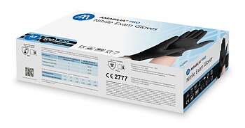 Examination glove nitrile M Black 100 pcs
