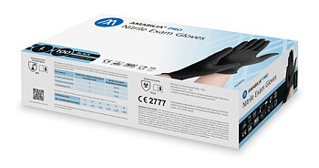 Examination glove nitrile L Black 100 pcs