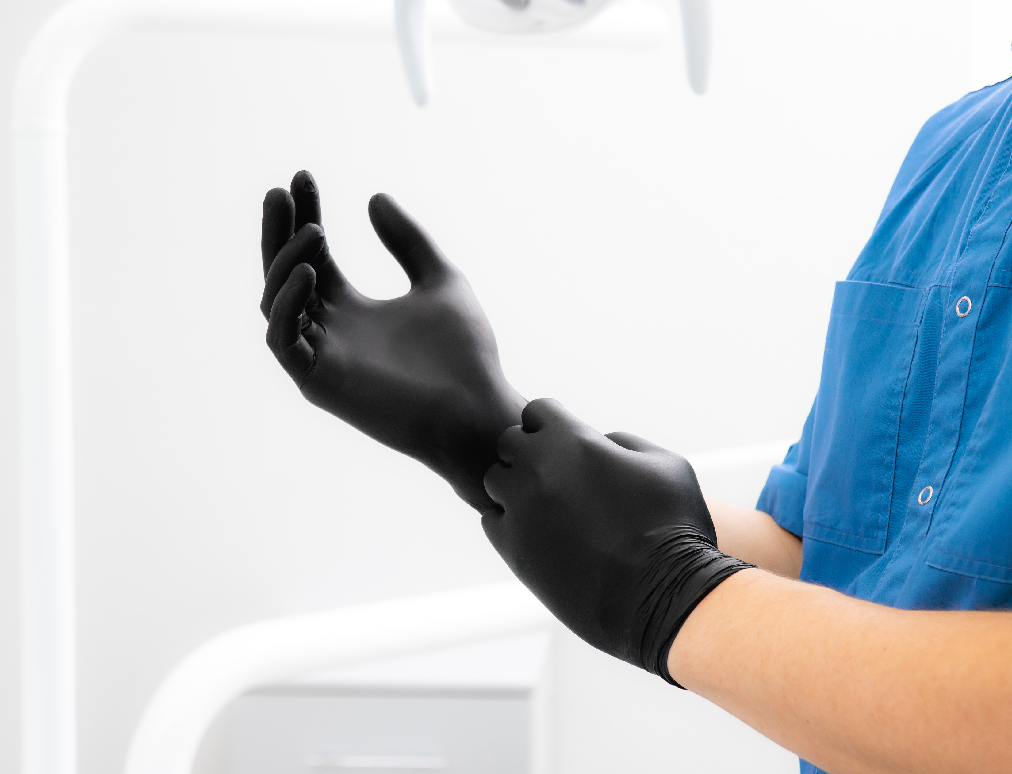 Examination glove nitrile L Black 100 pcs - 3