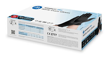 Examination glove nitrile XL Black 100 pcs
