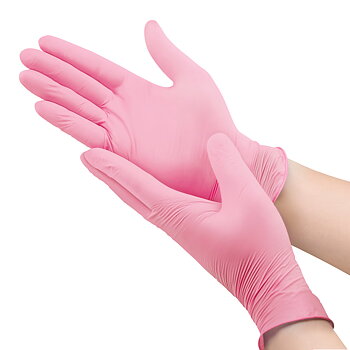 Examination glove nitrile S Pink 100 pcs