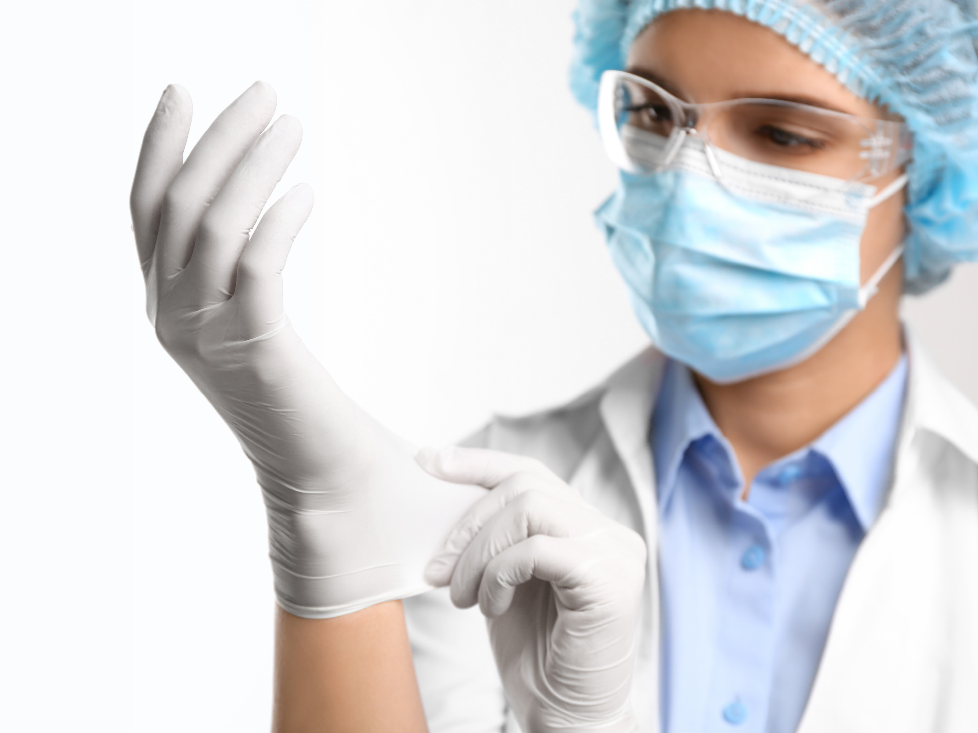 Examination glove nitrile L White 10  x 100 pcs - 4