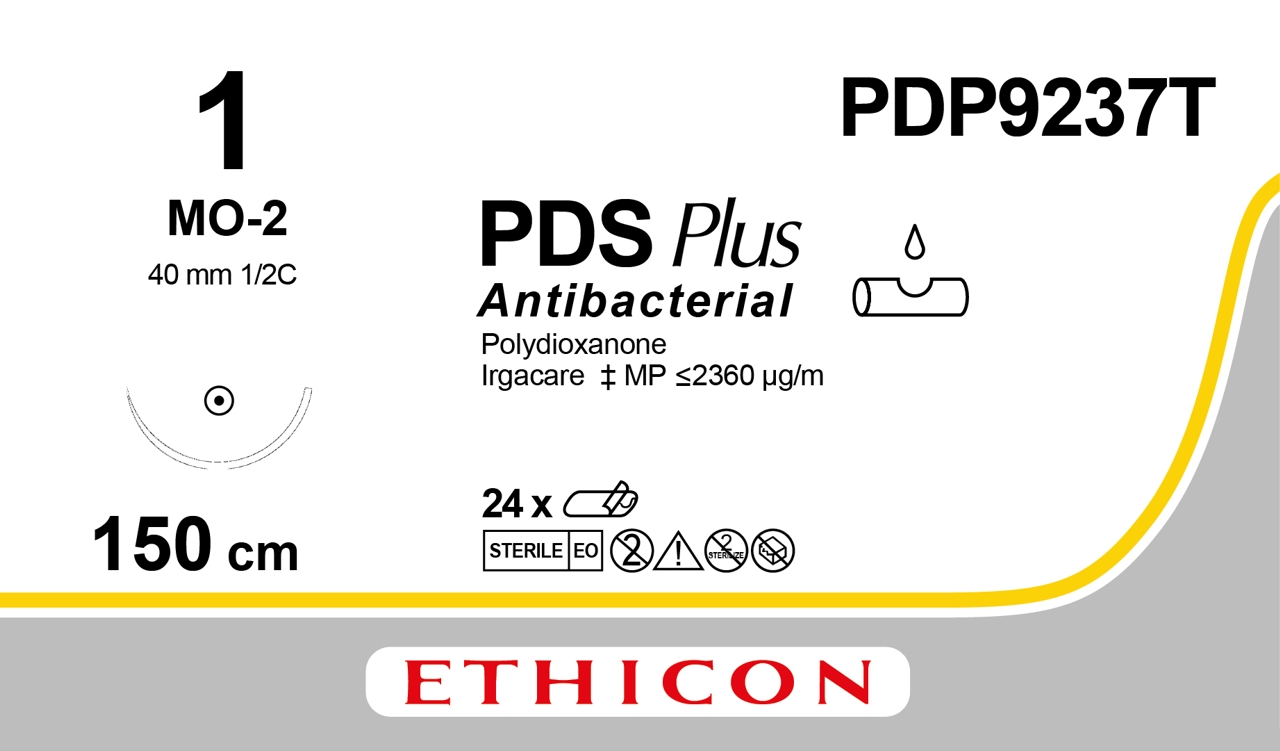 PDS Plus suture 1,  PDP9237T,   MO-2 150 cm purple LOOP EXP 2026-11