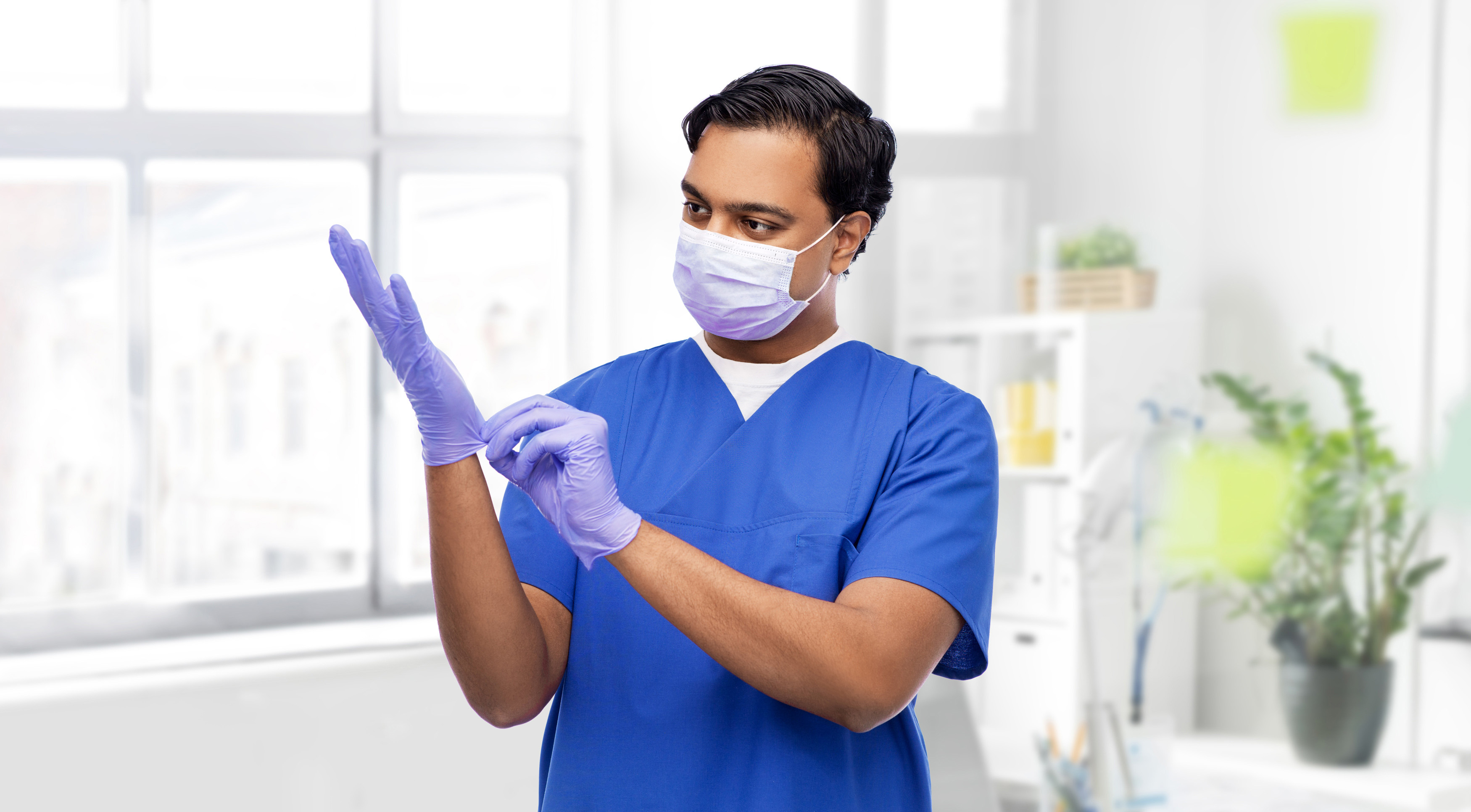Undersökningshandske sensitive nitril M Lila 10 x 100 st - 3