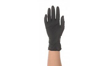 Examination gloves black, S, 100 pcs 