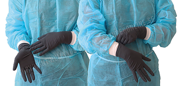 Examination gloves black, L, 100 pcs 
