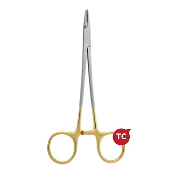 Crile-Wood Needle Holder, Straight, 18cm, TC