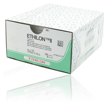 Ethilon sutur 10-0, W1770, 2XTG140-6 30 cm black