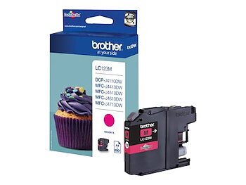 Brother LC 123M Magenta bläckpatron, 600 sidor