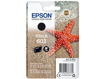 Epson 603 svart bläckpatron 150 sidor C13T03U14010