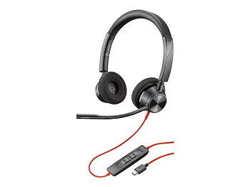 HP Poly Blackwire 3320 trådbundna hörlurar svarta